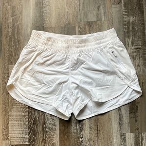 Lululemon Track That 4” Mid-Rise White Shorts Size 10 Women’s Athletic Bottoms